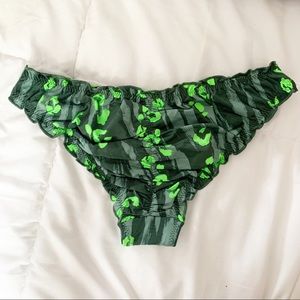 Ruched Ruffle Pink Victorias Secret Bikini Bottom